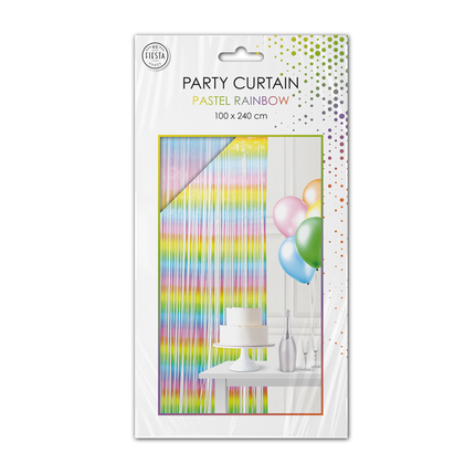 Rideau de porte arc-en-ciel Pastel 2,4 m