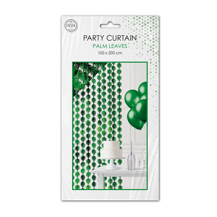 Rideau de porte vert en feuilles de palmier, 2 m