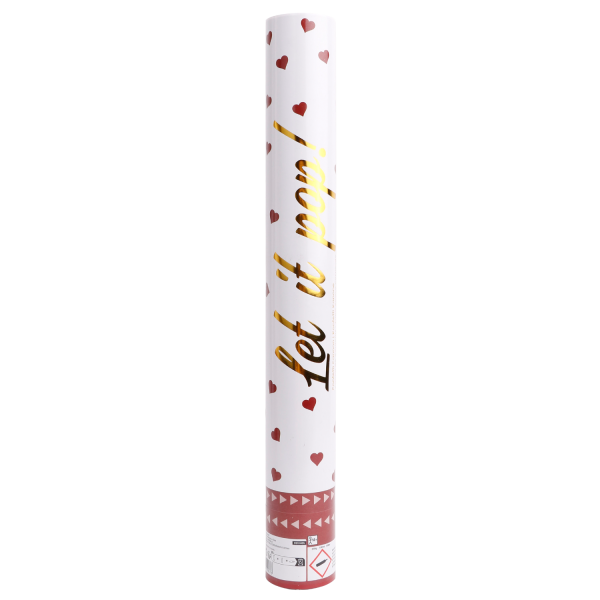 Cœurs Confetti Cannon Rouge 40cm