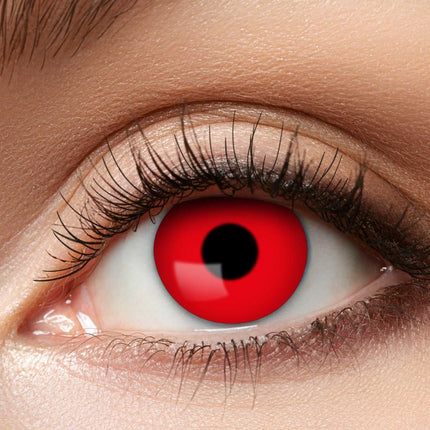Lentilles de couleur rouge pour Halloween
