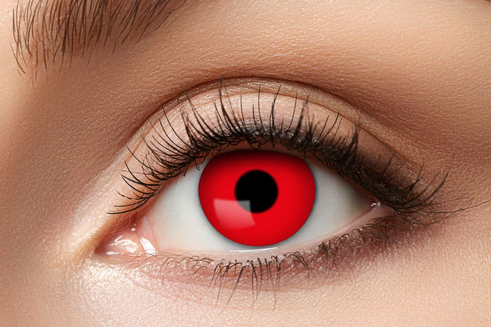 Lentilles de couleur rouge pour Halloween