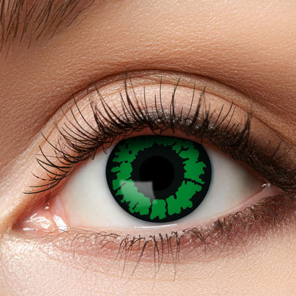 Lentilles de couleur vertes pour Halloween