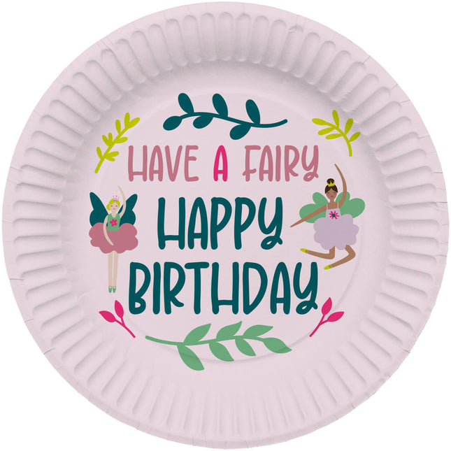 Assiettes Ballerina Happy Birthday 23cm 8pcs