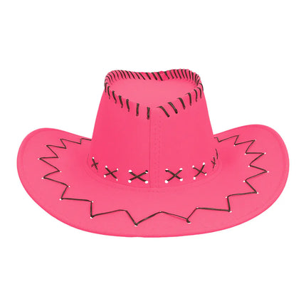 Chapeau de cowboy Savanne rose fluo UV