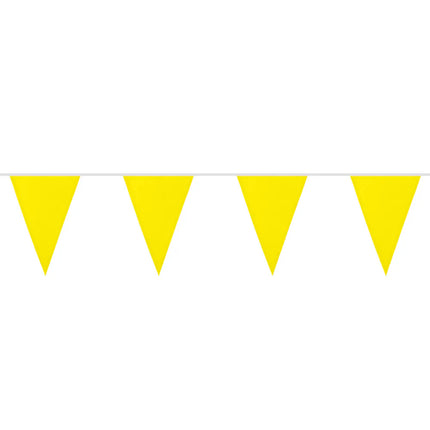 Guirlande de drapeaux en polyester jaune (26 x 18 cm) (6 m)