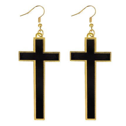 Boucles d'oreilles non or noir