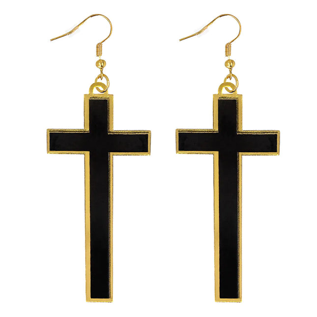 Boucles d'oreilles non or noir