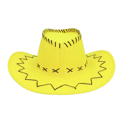 Chapeau de cowboy Savanne jaune fluo UV