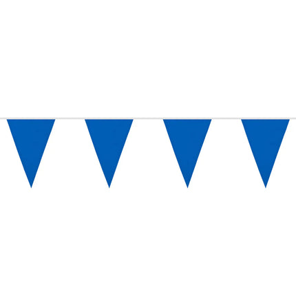Guirlande de drapeaux en polyester bleue (26 x 18 cm) (6 m)