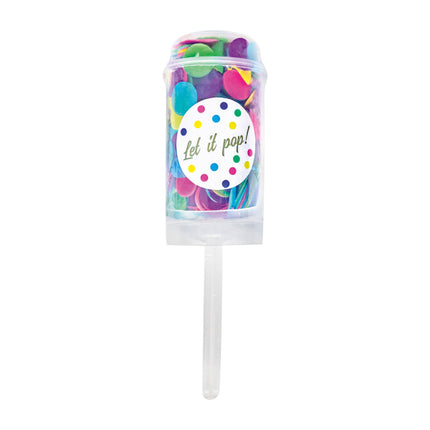 Party Popper Push Pop Papier Rond Multicolore