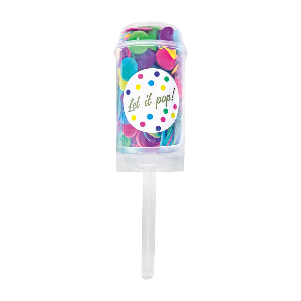 Party Popper Push Pop Papier Rond Multicolore