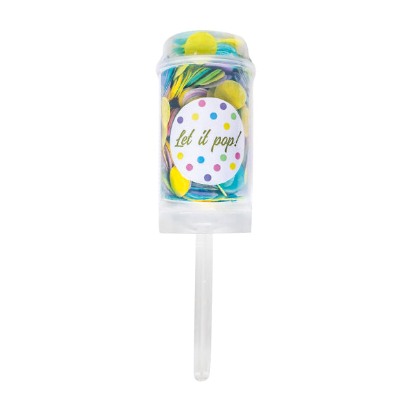 Party Popper Push Pop Papier Rond Multicolore Pastel