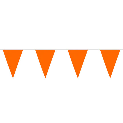 Guirlande de drapeaux en polyester orange (26 x 18 cm) (6 m)