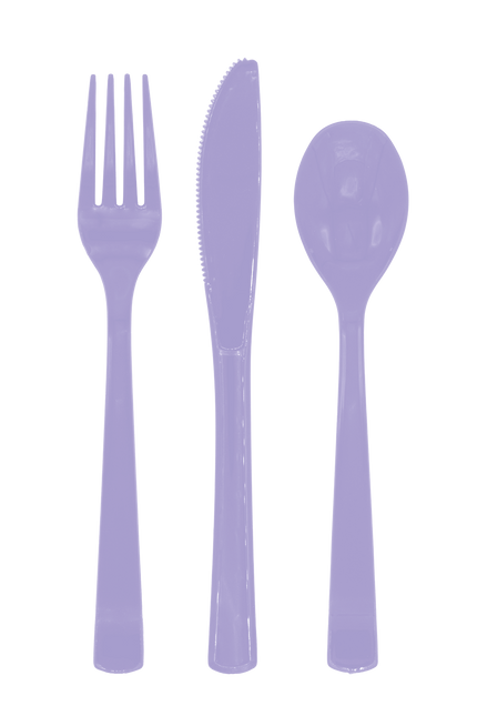Service de couverts réutilisables Lila, 18 pièces
