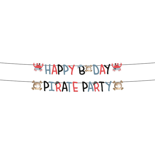Guirlande de lettres Pirate Joyeux anniversaire 1.5m