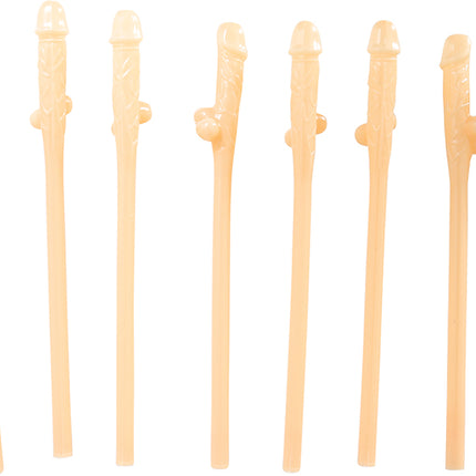 Paille pour pénis Nude 19.5cm 10pcs