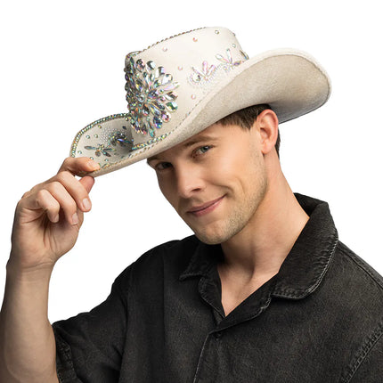 Chapeau de cowboy Crystal beige