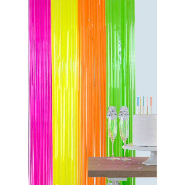 Rideau de porte arc-en-ciel néon 2m