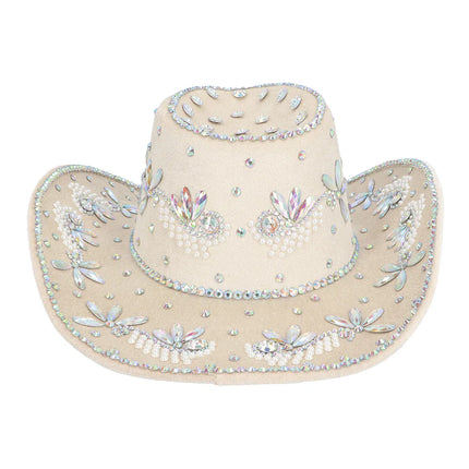 Chapeau de cowboy Crystal beige