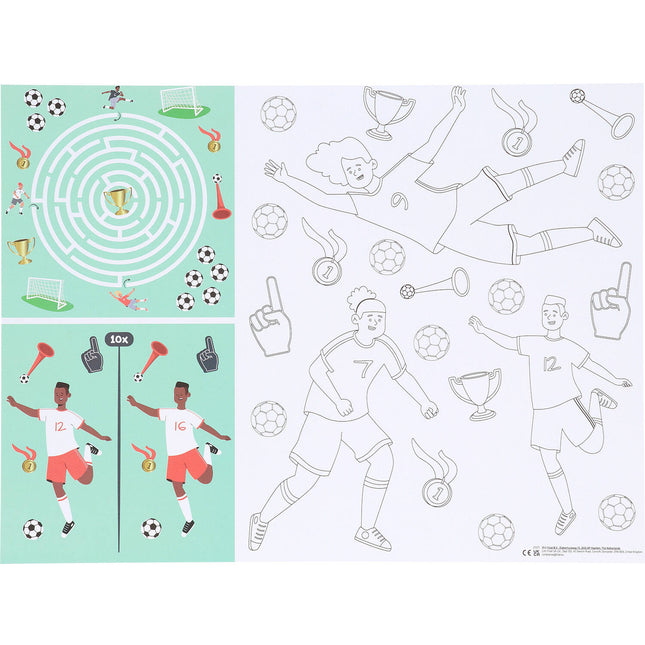 Sets de table de football avec activités 40cm 6pcs