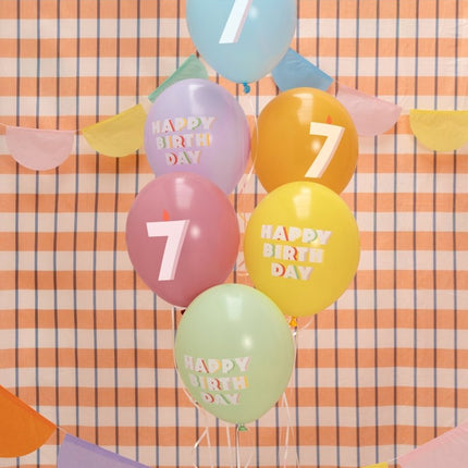 7 Jaar Ballonnen 30cm 50st van Partydeco koop je bij Partywinkel
