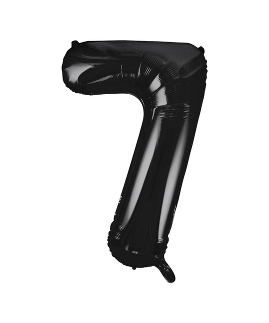 7 Jaar Cijfer Ballon Zwart Leeg 86cm van Unique koop je bij Partywinkel