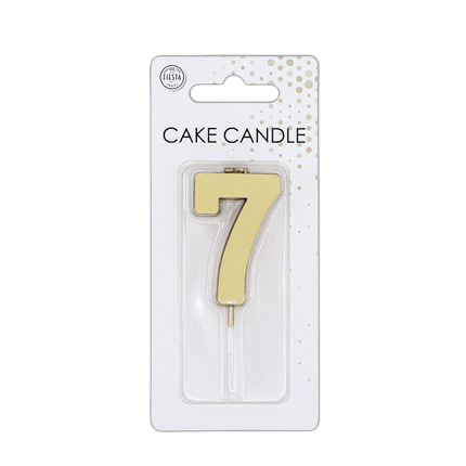 7 Kaars Goud Metallic 4,5cm van WeFiesta koop je bij Partywinkel