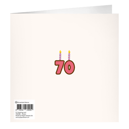 70 Jaar Wenskaart 23cm - Partywinkel - 8716764239250
