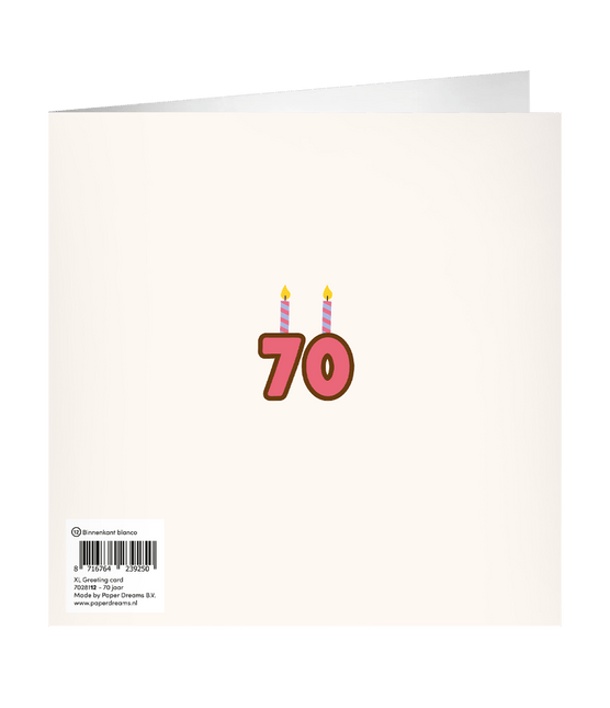 70 Jaar Wenskaart 23cm - Partywinkel - 8716764239250