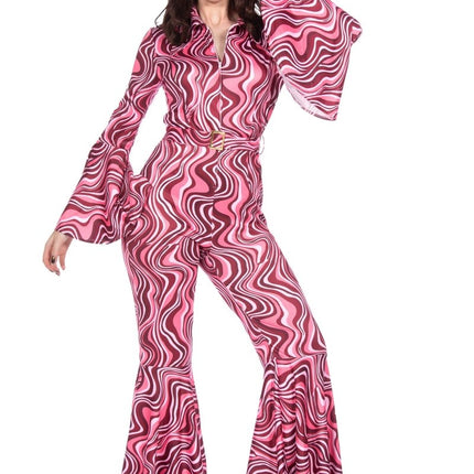 70's catsuit roze - Partywinkel - 8720059067251
