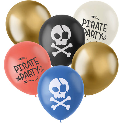 Ballons Pirate colorés 33cm 6pcs