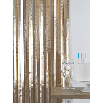 Tapis de rideau de porte doré 2m