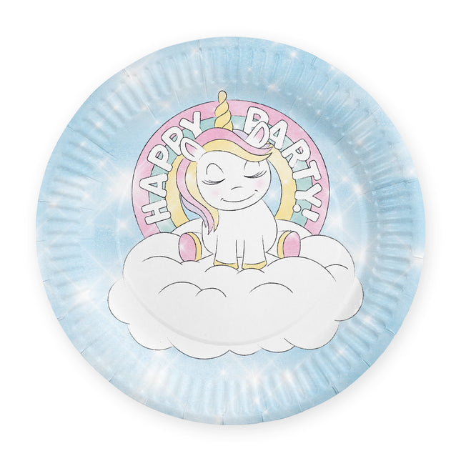 Unicorn Borden Happy Birthday 23cm 8st
