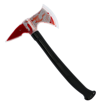 Fausse hache d'Halloween avec du sang 34cm