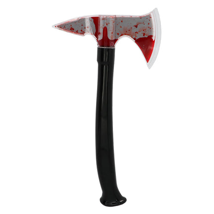 Fausse hache d'Halloween avec du sang 34cm