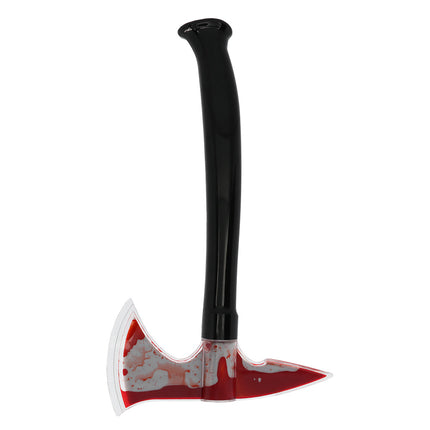 Fausse hache d'Halloween avec du sang 34cm