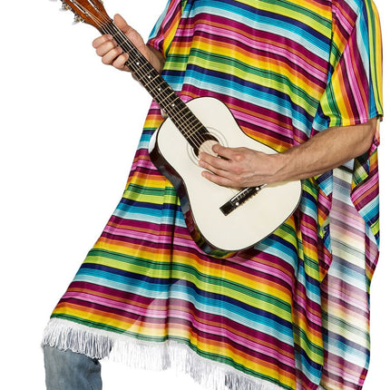 Poncho mexicain coloré