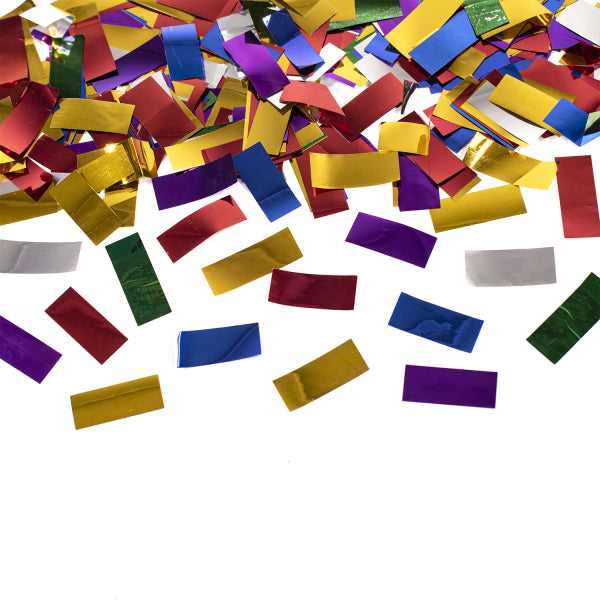 Confetti coloré Cannon Rectangle en papier d'aluminium 28cm
