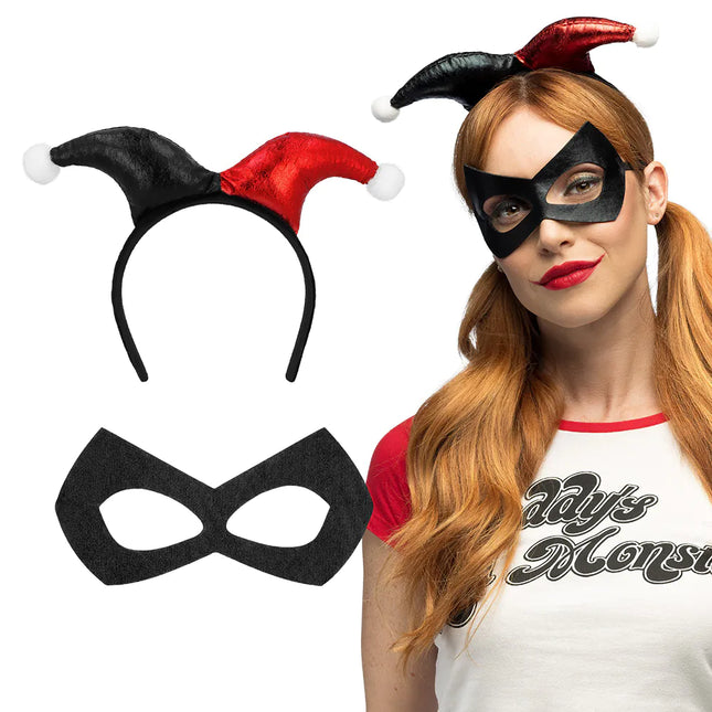 Ensemble d'accessoires d'Halloween Harlequin 2 pièces