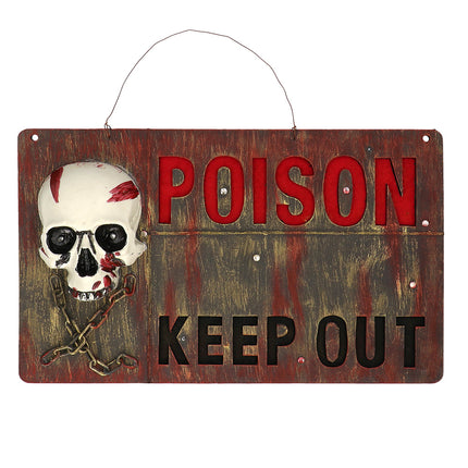 Décoration de porte Halloween Poison Keep Out 50cm