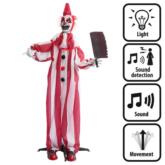 Poupée d'Halloween Clown Rouge Blanc 1.8m