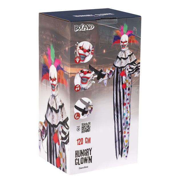 Décoration suspendue d'Halloween Clown coloré 1.20m