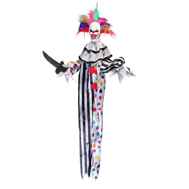 Décoration suspendue d'Halloween Clown coloré 1.20m