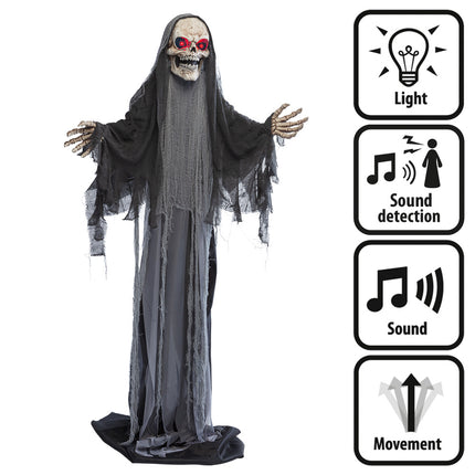 Poupée d'Halloween Faucheuse grise 1.8m