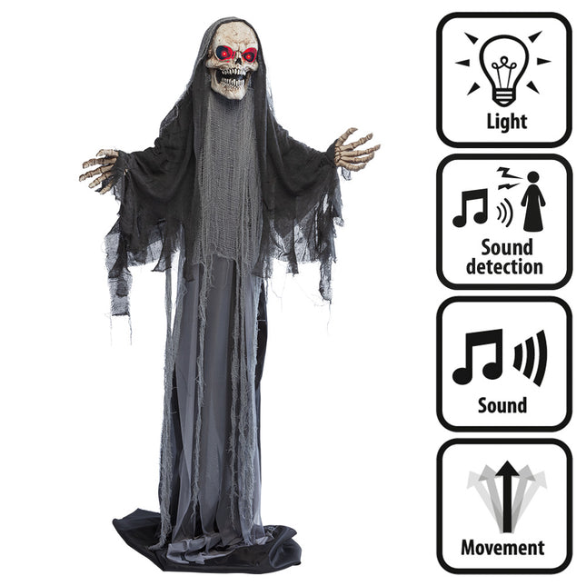 Poupée d'Halloween Faucheuse grise 1.8m