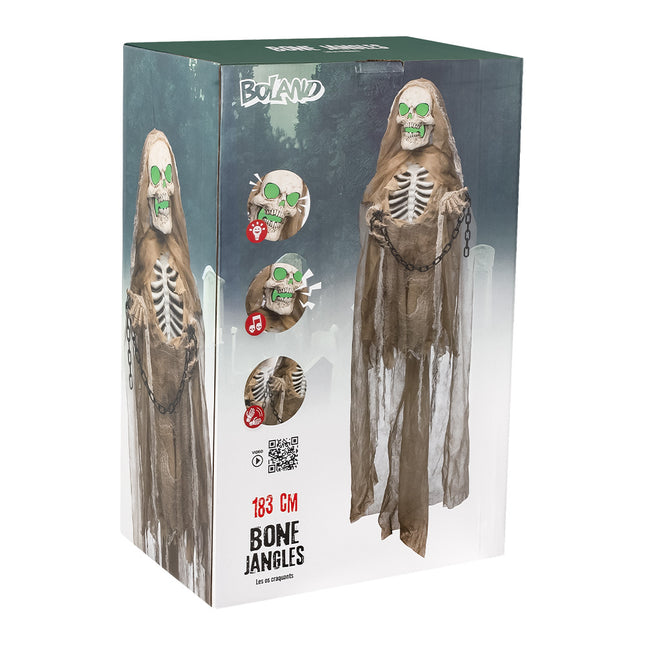 Décoration suspendue d'Halloween Squelette marron 1.83m