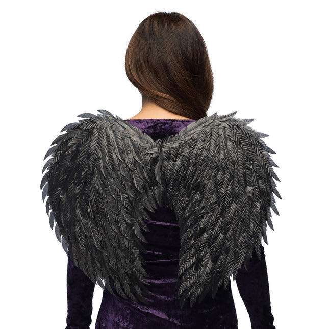 Ailes d'Halloween Ange noir 55cm