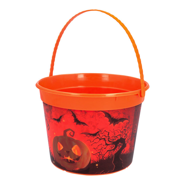Seau d'Halloween Citrouille orange