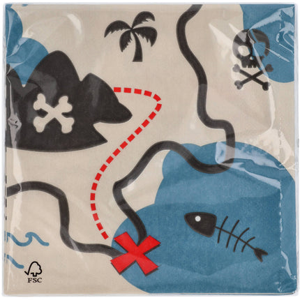 Serviettes Pirate 33cm 20pcs