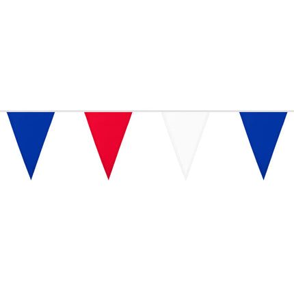 Guirlande de drapeaux en polyester « Pays-Bas » rouge/blanc/bleu (26 x 18 cm) (6 m)